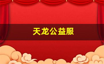 天龙公益服(天龙公益服发布2024年最新消息) (2)